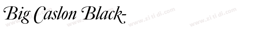 Big Caslon Black字体转换 Big Caslon Black字体转换